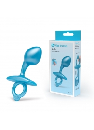 Голубая анальная пробка для массажа простаты Bulb Silicone Prostate Plug - 10,7 см. - b-Vibe - в Камышине купить с доставкой
