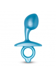 Голубая анальная пробка для массажа простаты Bulb Silicone Prostate Plug - 10,7 см. - b-Vibe - в Камышине купить с доставкой