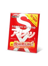 Утолщенный презерватив Sagami Xtreme FEEL LONG с точками - 1 шт. - Sagami - купить с доставкой в Камышине