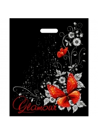 Черный пакет Glamour с вырубной ручкой (38х47 см) - Сима-Ленд - купить с доставкой в Камышине