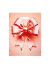 Пакет с принтом в виде банта с вырубной ручкой (30х40 см) - Сима-Ленд - купить с доставкой в Камышине