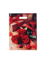 Пакет с принтом в виде роз (31х40 см) - Сима-Ленд - купить с доставкой в Камышине
