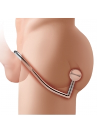 Кольцо на пенис с анальным стимулятором Stainless Steel Anal Hook   Cock Ring - BlueLine - в Камышине купить с доставкой