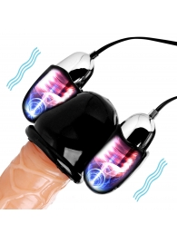 Черная стимулирующая насадка для головки полового члена Multi Speed Vibrating Penis Head Teaser - XR Brands - в Камышине купить с доставкой