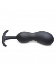 Черный массажер простаты с утяжелителями Premium Silicone Weighted Prostate Plug XL - 20,8 см. - XR Brands - в Камышине купить с доставкой