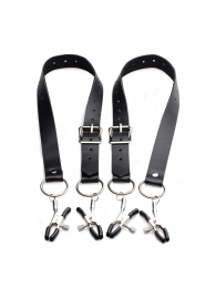 Ремни с зажимами для половых губ Spread Labia Spreader Straps with Clamps - XR Brands - купить с доставкой в Камышине