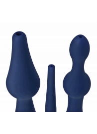 Набор из 3 универсальных насадок для анального душа Universal 3 Piece Silicone Enema Attachment Set - XR Brands - купить с доставкой в Камышине