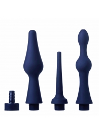 Набор из 3 универсальных насадок для анального душа Universal 3 Piece Silicone Enema Attachment Set - XR Brands - купить с доставкой в Камышине