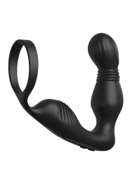 Черный вибростимулятор простаты с эрекционным кольцом Ass-Gasm Pro P-Spot Milker - Pipedream - в Камышине купить с доставкой