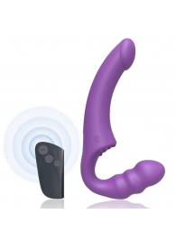 Фиолетовый безремневой страпон Straples Strap-On Dildo - Erokay - купить с доставкой в Камышине