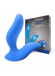 Синий вибромассажер простаты 3,5’’ Curve P-spot Massager - 12 см. - Erokay - в Камышине купить с доставкой