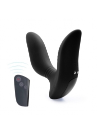 Черный вибромассажер простаты 3,5’’ Remote Control Curve P-spot Massager - 12 см. - Erokay - в Камышине купить с доставкой