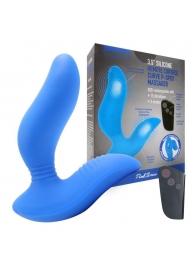 Синий вибромассажер простаты 3,5’’ Remote Control Curve P-spot Massager - 12 см. - Erokay - в Камышине купить с доставкой