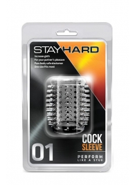 Прозрачная насадка с шипами STAY HARD COCK SLEEVE 01 CLEAR - Blush Novelties - в Камышине купить с доставкой