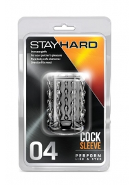 Прозрачная насадка с бороздками STAY HARD COCK SLEEVE 04 CLEAR - Blush Novelties - в Камышине купить с доставкой