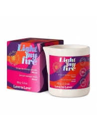 Массажная свеча Light My Fire с ароматом моной - 80 мл. - Love to Love - купить с доставкой в Камышине