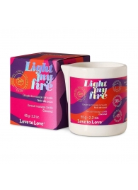 Массажная свеча Light My Fire Coconut с ароматом кокоса - 65 гр. - Love to Love - купить с доставкой в Камышине