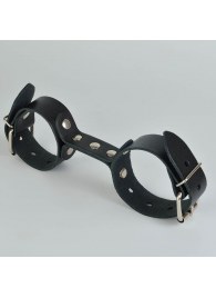 Черные кожаные наручники-фиксатор - Sitabella - купить с доставкой в Камышине