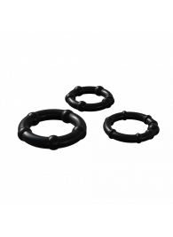 Набор из 3 черных эрекционных колец Babooom Ring Set - Adrien Lastic - в Камышине купить с доставкой