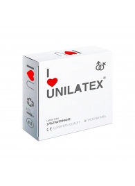 Ультратонкие презервативы Unilatex Ultra Thin - 3 шт. - Unilatex - купить с доставкой в Камышине