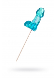 Голубой леденец в форме члена со вкусом блю кюрасао - 80 гр. - Sosuчki - купить с доставкой в Камышине