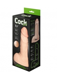 Телесный фаллоудлинитель с мошонкой Cock Next - 19 см. - LOVETOY (А-Полимер) - в Камышине купить с доставкой