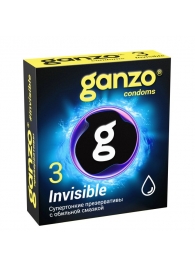 Супертонкие презервативы Ganzo Invisible - 3 шт. - Ganzo - купить с доставкой в Камышине