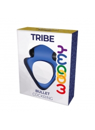 Синее эрекционное кольцо Wooomy Tribeс с вибрацией - Adrien Lastic - в Камышине купить с доставкой