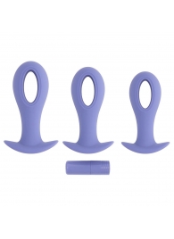 Набор из 3 анальных пробок с вибропулей Hole Punch Plug Set - Evolved