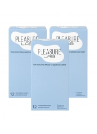 Набор из 3 упаковок ультратонких презервативов Pleasure Lab (по 12 шт.) - Pleasure Lab - купить с доставкой в Камышине