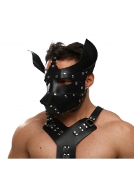 Черная кожаная маска «Собака» - Crazy Handmade - купить с доставкой в Камышине