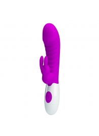Лиловый вибратор-кролик Naughty Bunny - 19,8 см. - Baile