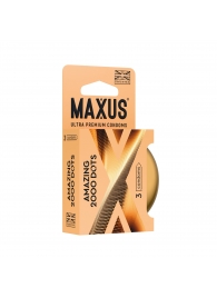 Точечные презервативы MAXUS 2000 Amazing Dots с железным кейсом - 3 шт. - Maxus - купить с доставкой в Камышине