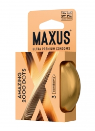 Точечные презервативы MAXUS 2000 Amazing Dots с железным кейсом - 3 шт. - Maxus - купить с доставкой в Камышине