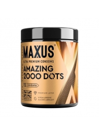 Точечные презервативы MAXUS 2000 Amazing Dots с железным кейсом - 15 шт. - Maxus - купить с доставкой в Камышине