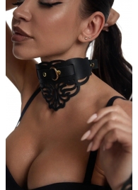 Фигурный чокер с узорами и золотистой фурнитурой - Crazy Handmade - купить с доставкой в Камышине