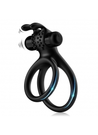 Черное эрекционное виброкольцо с подхватом мошонки Stay Hard - Boys of Toys - в Камышине купить с доставкой