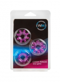 Набор из 3 лиловых эрекционных колец различной формы - Erowoman-Eroman - в Камышине купить с доставкой
