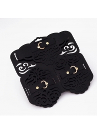 Фигурный набор для БДСМ-игр с узорами и золотистой фурнитурой - Crazy Handmade - купить с доставкой в Камышине