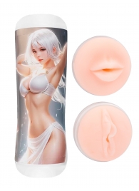 Двусторонний мастурбатор в колбе аниме - вагина и ротик - Tokyo Style - в Камышине купить с доставкой