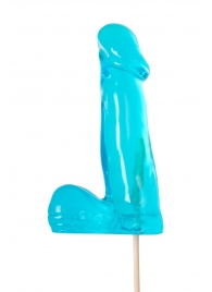 Голубой леденец в форме члена со вкусом блю кюрасао - 173 гр. - Sosuчki - купить с доставкой в Камышине