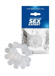 Эластичное эрекционное кольцо с двумя рядами шариков - Sex Expert - в Камышине купить с доставкой
