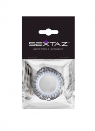 Эластичное эрекционное колечко с черными «ресничками» - Sextaz - в Камышине купить с доставкой