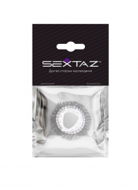 Эластичное эрекционное кольцо с длинными черными «ресничками» - Sextaz - в Камышине купить с доставкой