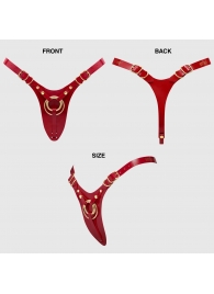 Красный пояс для фиксации насадок Strap-On-Me Leatherette Harness Fabulous - Strap-on-me - купить с доставкой в Камышине