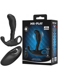 Черный изогнутый массажёр простаты с вибрацией и пультом ДУ - Baile - в Камышине купить с доставкой