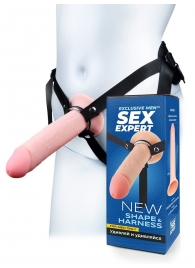 Мужской полый страпон на регулируемых ремешках - 22 см. - Sex Expert - купить с доставкой в Камышине