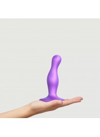 Фиолетовая насадка Strap-On-Me Dildo Plug Curvy size S - Strap-on-me - купить с доставкой в Камышине