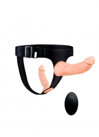 Женский страпон с 2 насадками, вибрацией и пультом ДУ - Erowoman-Eroman - купить с доставкой в Камышине