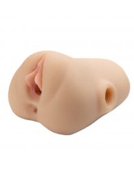 Телесный мастурбатор с вибрацией Double Pounder Vibrating Squeeze Stroker - Pipedream - в Камышине купить с доставкой